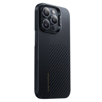 Apple iPhone 14 Pro Kılıf M-safe Şarj Özellikli Karbon Fiber Benks Montage ArmorAir Kevlar Kapak