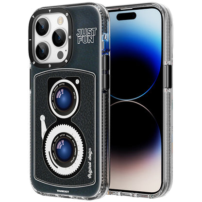 Apple iPhone 14 Pro Kılıf M-safe Şarj Özellikli Lens Figürlü YoungKit Art Film Serisi Kapak