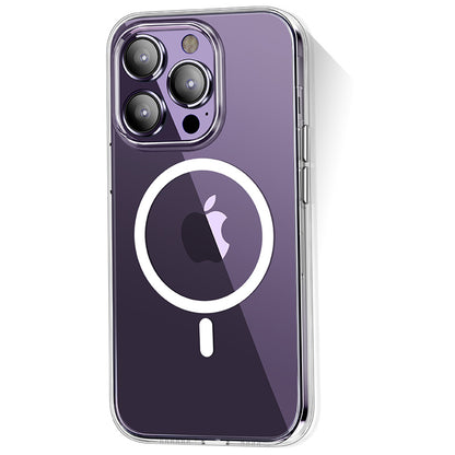Apple iPhone 14 Pro Kılıf M-safe Şarj Özellikli Transparan Sert PC Wlons Pita Kapak