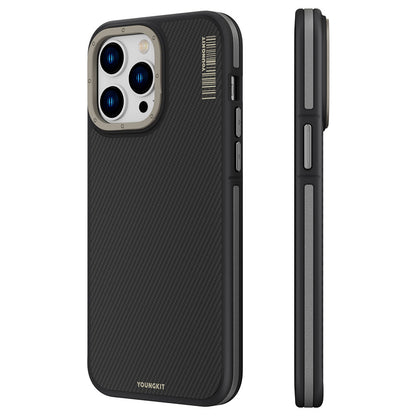 Apple iPhone 14 Pro Kılıf M-safe Şarj Özellikli YoungKit 600D Kevlar Kapak