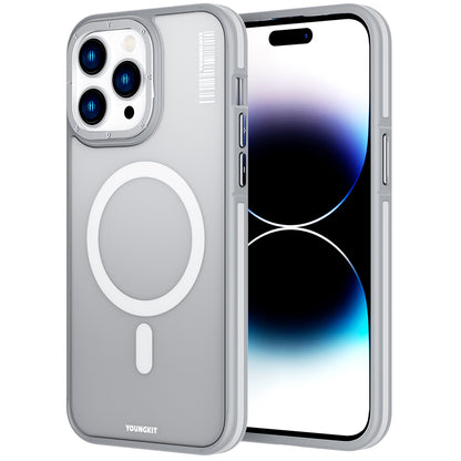 Apple iPhone 14 Pro Kılıf M-safe Şarj Özellikli Youngkit Rock Sand Serisi Kapak