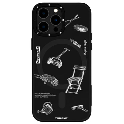 Apple iPhone 14 Pro Max Kılıf M-safe Şarj Özellikli Desenli Youngkit Plaything Serisi Kapak
