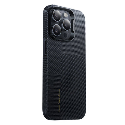 Apple iPhone 14 Pro Max Kılıf M-safe Şarj Özellikli Karbon Fiber Benks Montage ArmorAir Kevlar Kapak