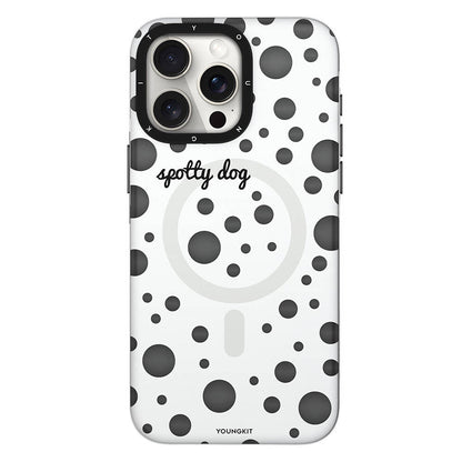 Apple iPhone 14 Pro Max Kılıf M-safe Şarj Özellikli Polka Dot Desenli Youngkit Spots Serisi Kapak