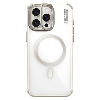 Apple iPhone 14 Pro Max Kılıf M-safe Şarj Özellikli Sararma Önleyici Youngkit Crystal Grid Kapak