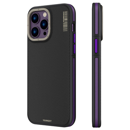 Apple iPhone 14 Pro Max Kılıf M-safe Şarj Özellikli YoungKit 600D Kevlar Kapak