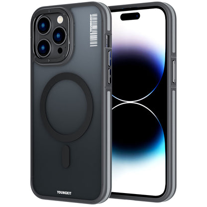 Apple iPhone 14 Pro Max Kılıf M-safe Şarj Özellikli Youngkit Rock Sand Serisi Kapak