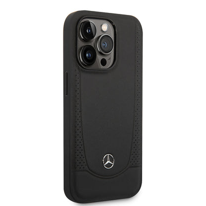 Apple iPhone 14 Pro Max Kılıf Mercedes Benz M-safe Şarj Özellikli Urban Deri Kapak