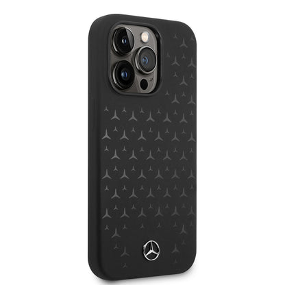 Apple iPhone 14 Pro Max Kılıf Mercedes Benz M-safe Şarj Özellikli Yıldızlı Dizayn Silikon Kapak