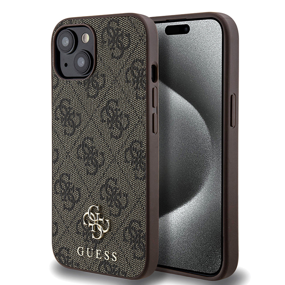 Apple iPhone 15 Kılıf Guess Orjinal Lisanslı M-safe Şarj Özellikli Small 4G Classic Kapak