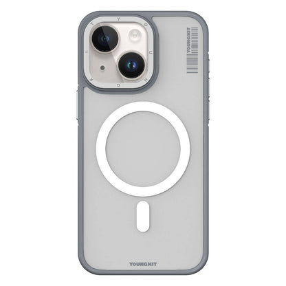 Apple iPhone 15 Kılıf M-safe Şarj Özellikli Youngkit Rock Sand Serisi Kapak