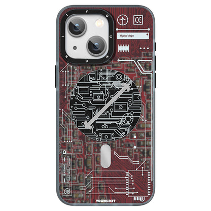 Apple iPhone 15 Kılıf M-safe Şarj Özellikli YoungKit Technology Serisi Kapak