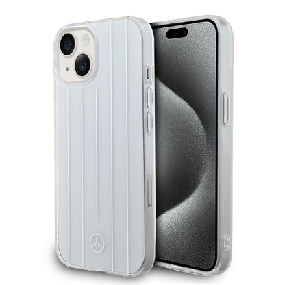 Apple iPhone 15 Kılıf Mercedes Benz Orjinal Lisanslı New Urban 3 IML Baskılı Paralel Çizgi Desenli Kapak