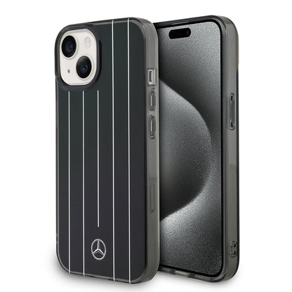 Apple iPhone 15 Kılıf Mercedes Benz Orjinal Lisanslı New Urban 3 IML Baskılı Paralel Çizgi Desenli Kapak