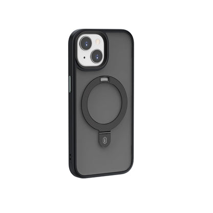 Apple iPhone 15 Kılıf Wiwu ZMM-010 M-safe Şarj Özellikli Mat Arka Yüzey Standlı Kapak