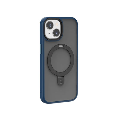 Apple iPhone 15 Kılıf Wiwu ZMM-010 M-safe Şarj Özellikli Mat Arka Yüzey Standlı Kapak