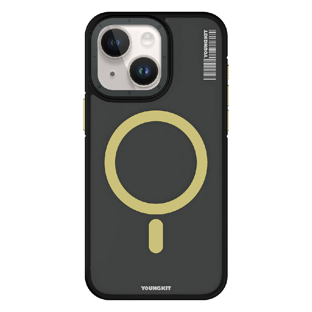 Apple iPhone 15 Plus Kılıf M-safe Şarj Özellikli Youngkit Rock Sand Serisi Kapak