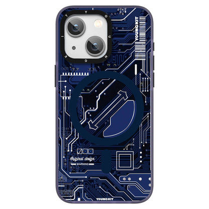 Apple iPhone 15 Plus Kılıf M-safe Şarj Özellikli YoungKit Technology Serisi Kapak