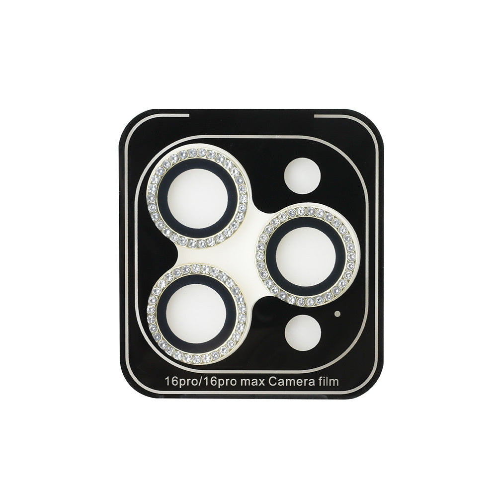 Apple iPhone 15 Pro Guess Orjinal Lisanslı Rhinestone Taşlı Lens Koruyucu