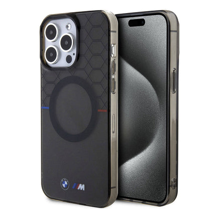 Apple iPhone 15 Pro Kılıf BMW M-safe Şarj Özellikli Transparan M Dizayn Orjinal Lisanslı Kapak