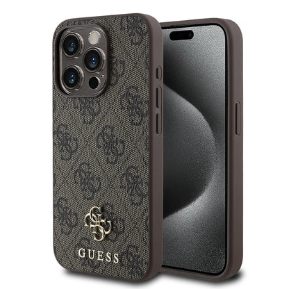 Apple iPhone 15 Pro Kılıf Guess Orjinal Lisanslı M-safe Şarj Özellikli Small 4G Classic Kapak