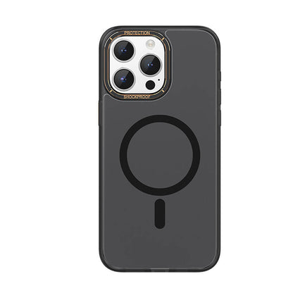 Apple iPhone 15 Pro Kılıf M-safe Şarj Özellikli Cam Arka Yüzey Recci Michelin Serisi Kapak