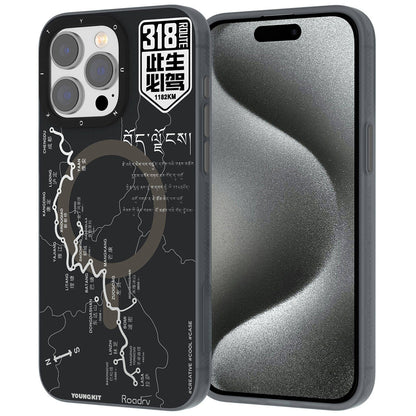 Apple iPhone 15 Pro Kılıf M-safe Şarj Özellikli Youngkit 318 Road Serisi Kapak