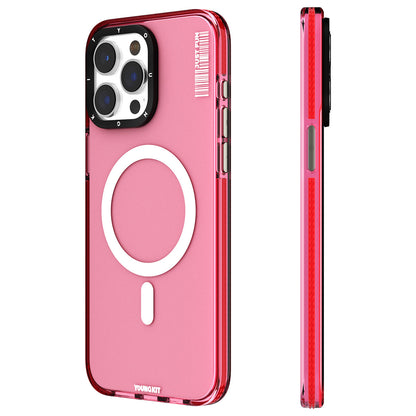 Apple iPhone 15 Pro Kılıf M-safe Şarj Özellikli YoungKit Crystal Color Serisi Kapak