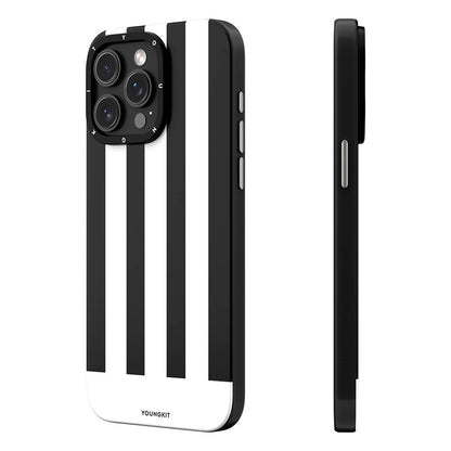 Apple iPhone 15 Pro Kılıf M-safe Şarj Özellikli Youngkit Striped Piano Keys Serisi Kapak