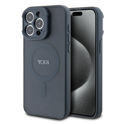 Apple iPhone 15 Pro Kılıf TUMI Orjinal Lisanslı M-safe Şarj Özellikli Kamera Standlı Buzlu Mat Kapak