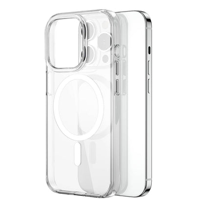 Apple iPhone 15 Pro Kılıf Wiwu BC-022 M-safe Şarj Özellikli Şeffaf Transparan Kapak