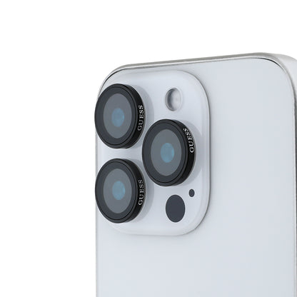 Apple iPhone 15 Pro Max Guess Orjinal Lisanslı Metal Kamera Lens Koruyucu