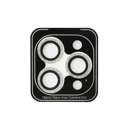 Apple iPhone 15 Pro Max Guess Orjinal Lisanslı Rhinestone Taşlı Lens Koruyucu