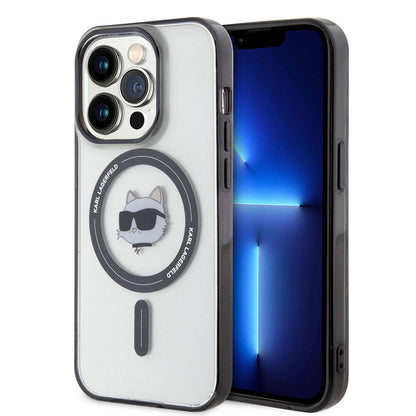 Apple iPhone 15 Pro Max Kılıf Karl Lagerfeld M-safe Şarj Özellikli IML Choupette Orjinal Lisanslı Kapak