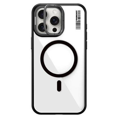 Apple iPhone 15 Pro Max Kılıf M-safe Şarj Özellikli Sararma Önleyici Youngkit Crystal Grid Kapak