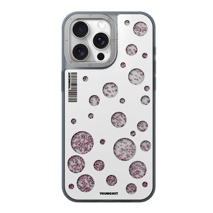Apple iPhone 15 Pro Max Kılıf M-safe Şarj Özellikli Youngkit Quicksand Beads Serisi Kapak
