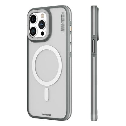 Apple iPhone 15 Pro Max Kılıf M-safe Şarj Özellikli Youngkit Rock Sand Serisi Kapak