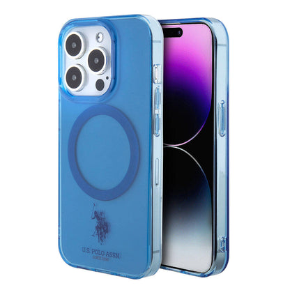 Apple iPhone 15 Pro Max Kılıf U.S. Polo Assn. Orjinal Lisanslı M-safe Şarj Özellikli Transparan Tasarım Kapak