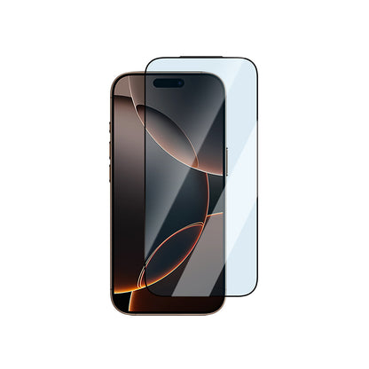 Apple iPhone 16 CaseWorld Applicator Serisi 2.5D Eyesafe Mavi Işık Teknolojili 0.33mm Temperli Cam Ekran Koruyucu + Uygulama Aparatı