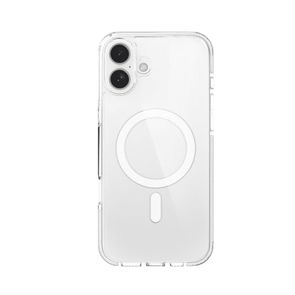 Apple iPhone 16 Kılıf M-safe Şarj Özellikli Airbag Tasarımlı Raptic Clear Serisi Şeffaf Kapak