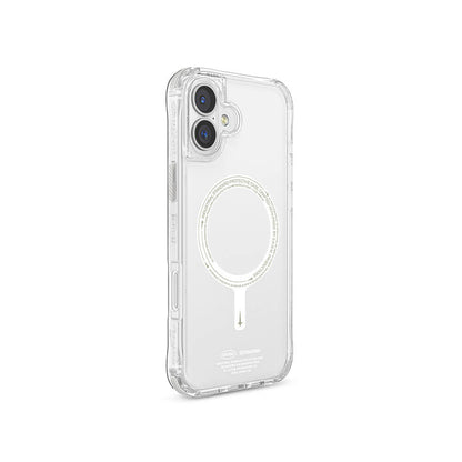 Apple iPhone 16 Kılıf M-safe Şarj Özellikli Şeffaf Airbag Tasarımlı Skinarma Saido Nightglow Kapak