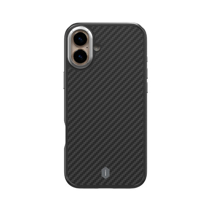 Apple iPhone 16 Kılıf Wiwu DCC-205 M-safe Şarj Özellikli Aramid Fiber Tasarım Kevlar Kapak