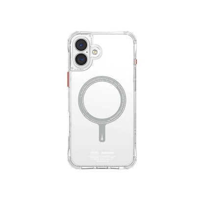 Apple iPhone 16 Plus Kılıf M-safe Şarj Özellikli Şeffaf Airbag Tasarımlı Skinarma Saido Kapak