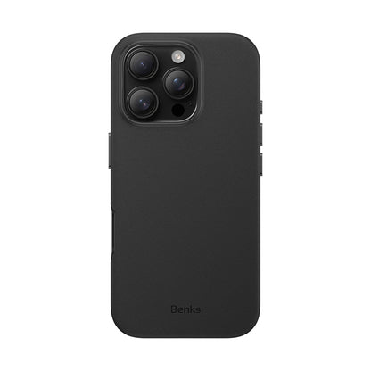 Apple iPhone 16 Pro Kılıf M-safe Şarj Özellikli Çizilmeye Dayanıklı Benks VitaPro Serisi PU Deri Kapak