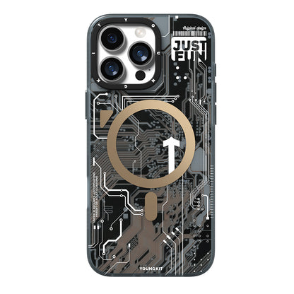 Apple iPhone 16 Pro Kılıf M-safe Şarj Özellikli Kamera Denetim Butonlu Youngkit Technology Serisi Kapak