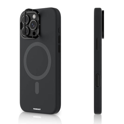Apple iPhone 16 Pro Kılıf M-safe Şarj Özellikli Kamera Standlı Youngkit Bitty Cream Kapak