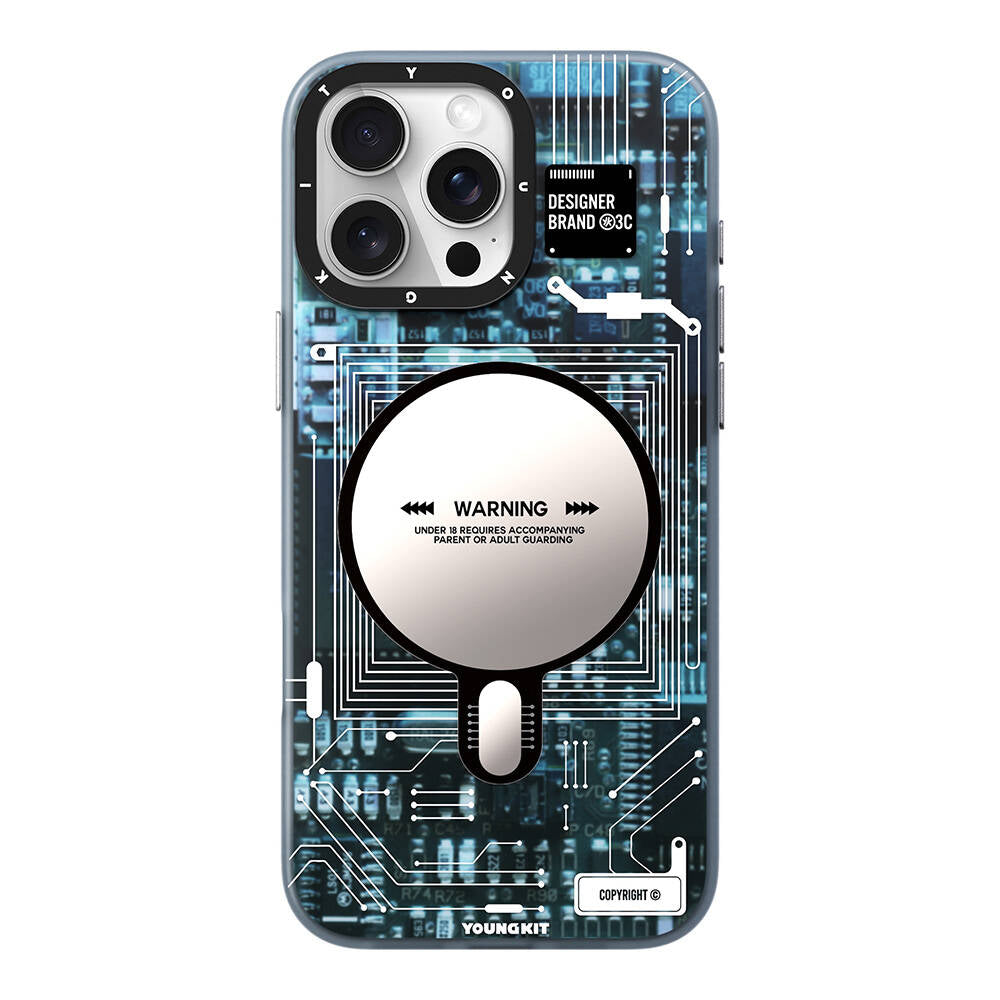 Apple iPhone 16 Pro Kılıf M-safe Şarj Özellikli Youngkit Technology Serisi Kapak