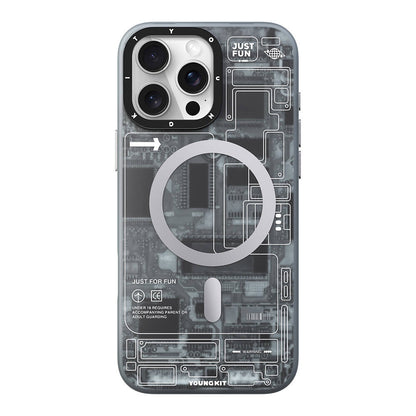 Apple iPhone 16 Pro Kılıf M-safe Şarj Özellikli Youngkit Technology Serisi Kapak