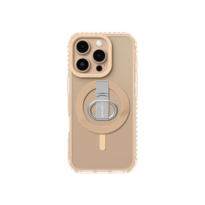 Apple iPhone 16 Pro Kılıf M-safe Şarj Özellikli Yüzük Standlı Amazingthing Titan Pro Serisi Kapak
