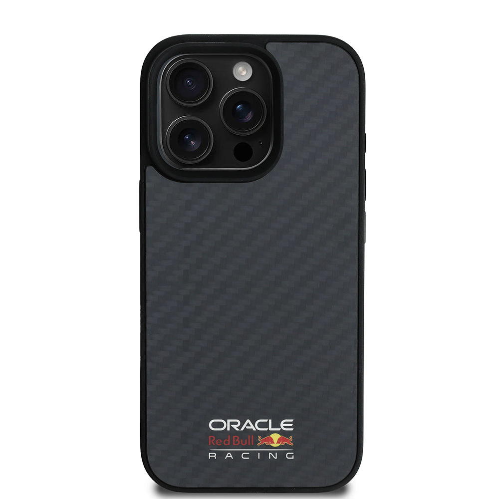 Apple iPhone 16 Pro Kılıf Redbull Orjinal Lisanslı M-safe Şarj Özellikli Karbon Fiber Tasarımlı Parlayan Logolu Kapak